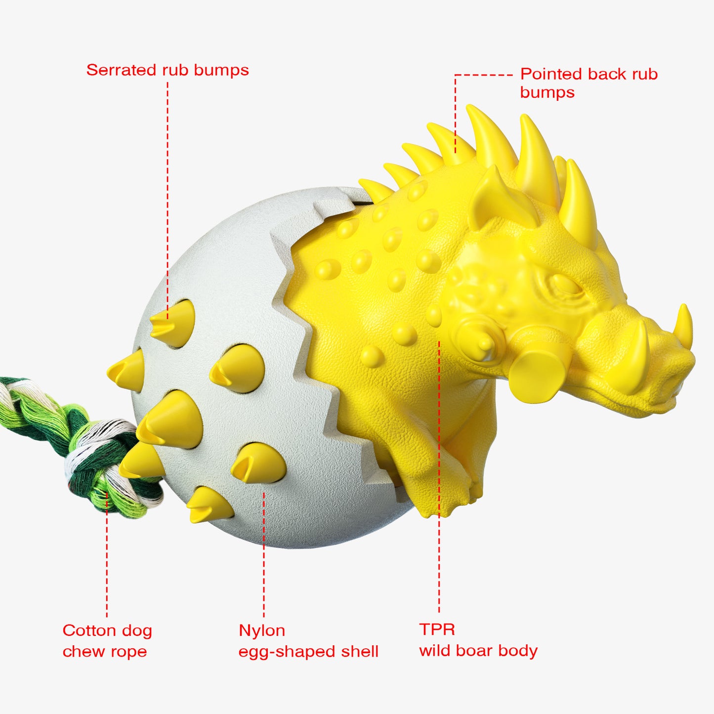 Wild Boar Egg Dog Toothbrush Chew Toy